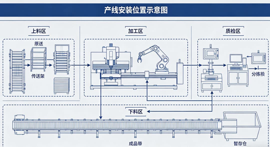 空瓶缺陷检测设备 安装示意图
